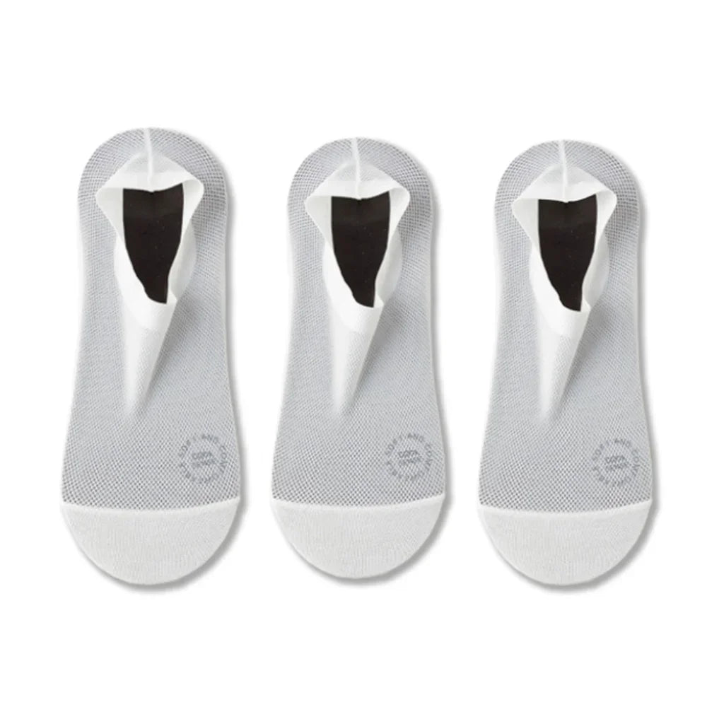 3-Pair Invisible Grip Socks Pack