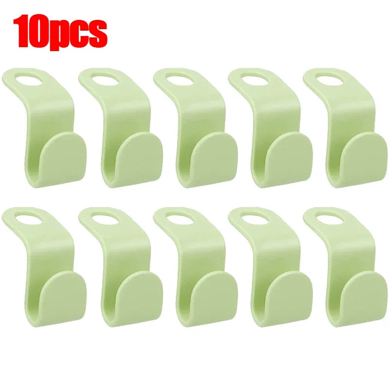 Space-Saving Clothes Hanger Connector Hooks