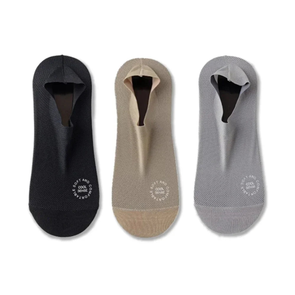 3-Pair Invisible Grip Socks Pack