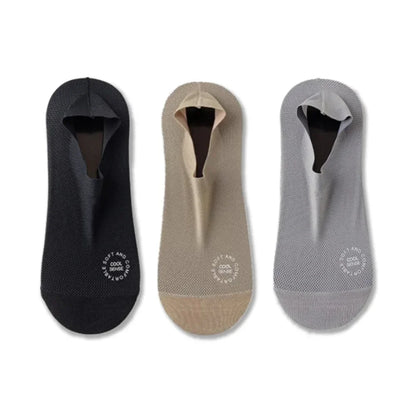 3-Pair Invisible Grip Socks Pack