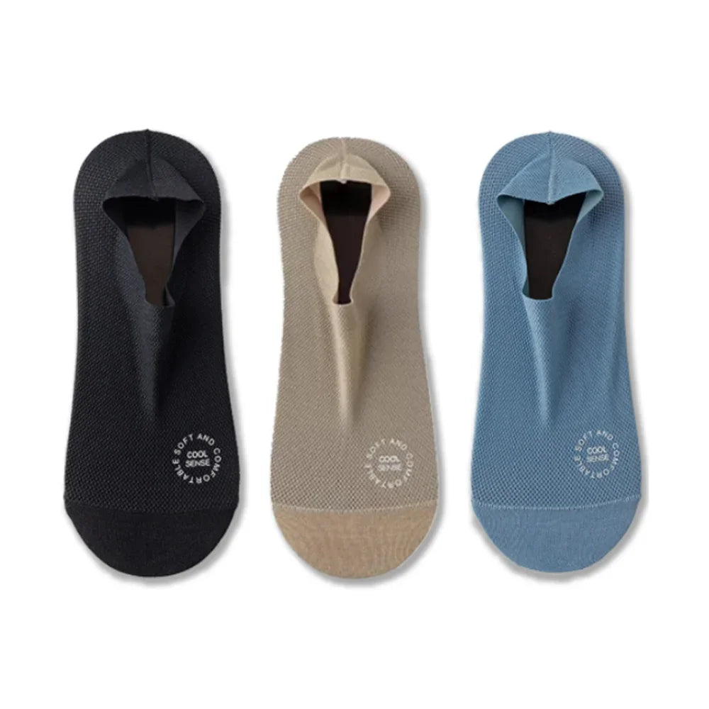 3-Pair Invisible Grip Socks Pack