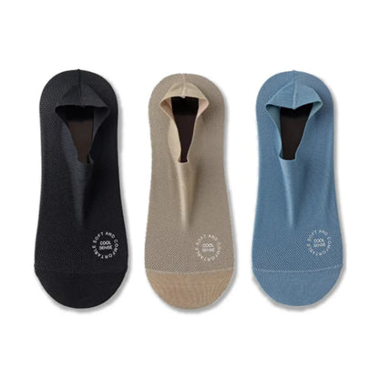 3-Pair Invisible Grip Socks Pack