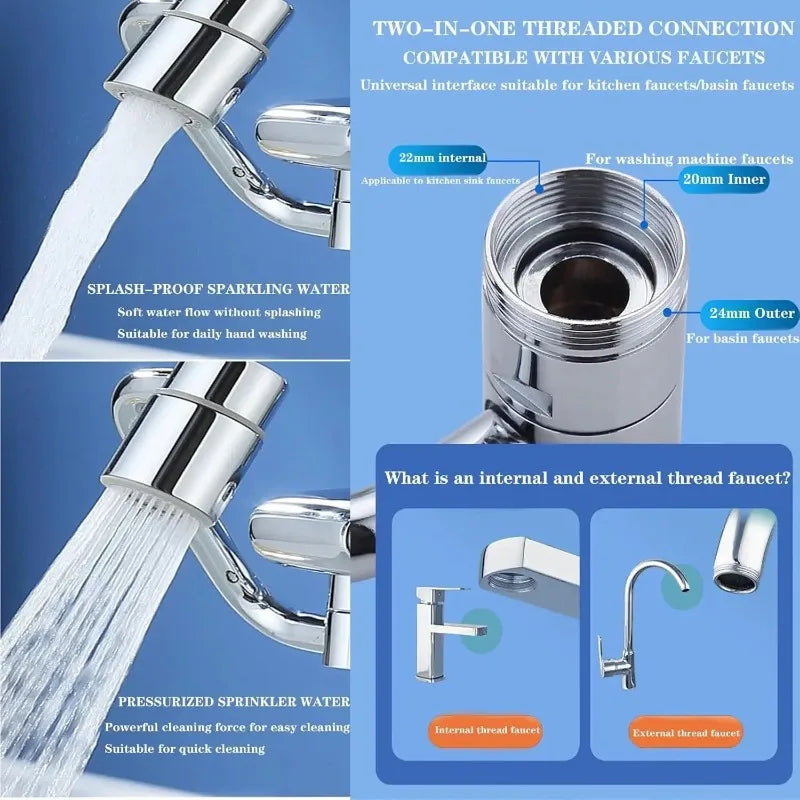 360° Rotatable Faucet Aerator Extension