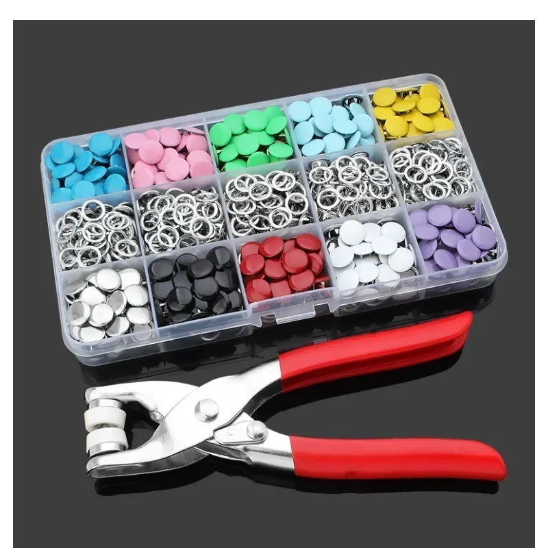 Metal Snap Buttons with Fastener Pliers Kit