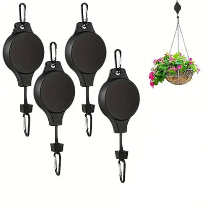 Plant Pulley Set For Garden Baskets Pots, Birds Feeder