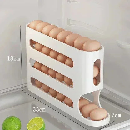 Egg Holder for Fridge, Eggs Dispenser Auto Rolling