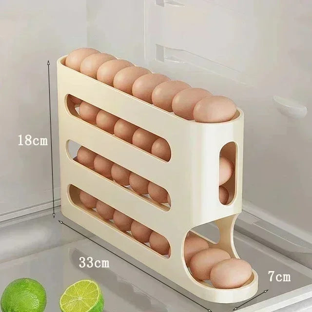 Egg Holder for Fridge, Eggs Dispenser Auto Rolling