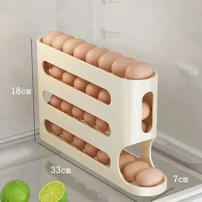 Egg Holder for Fridge, Eggs Dispenser Auto Rolling