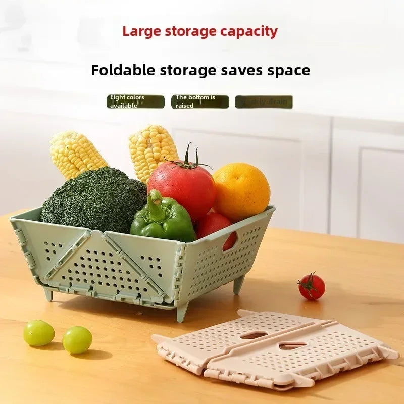 Foldable Multi-Functional Draining Storage Basket