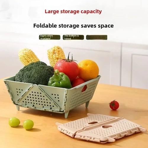 Foldable Multi-Functional Draining Storage Basket