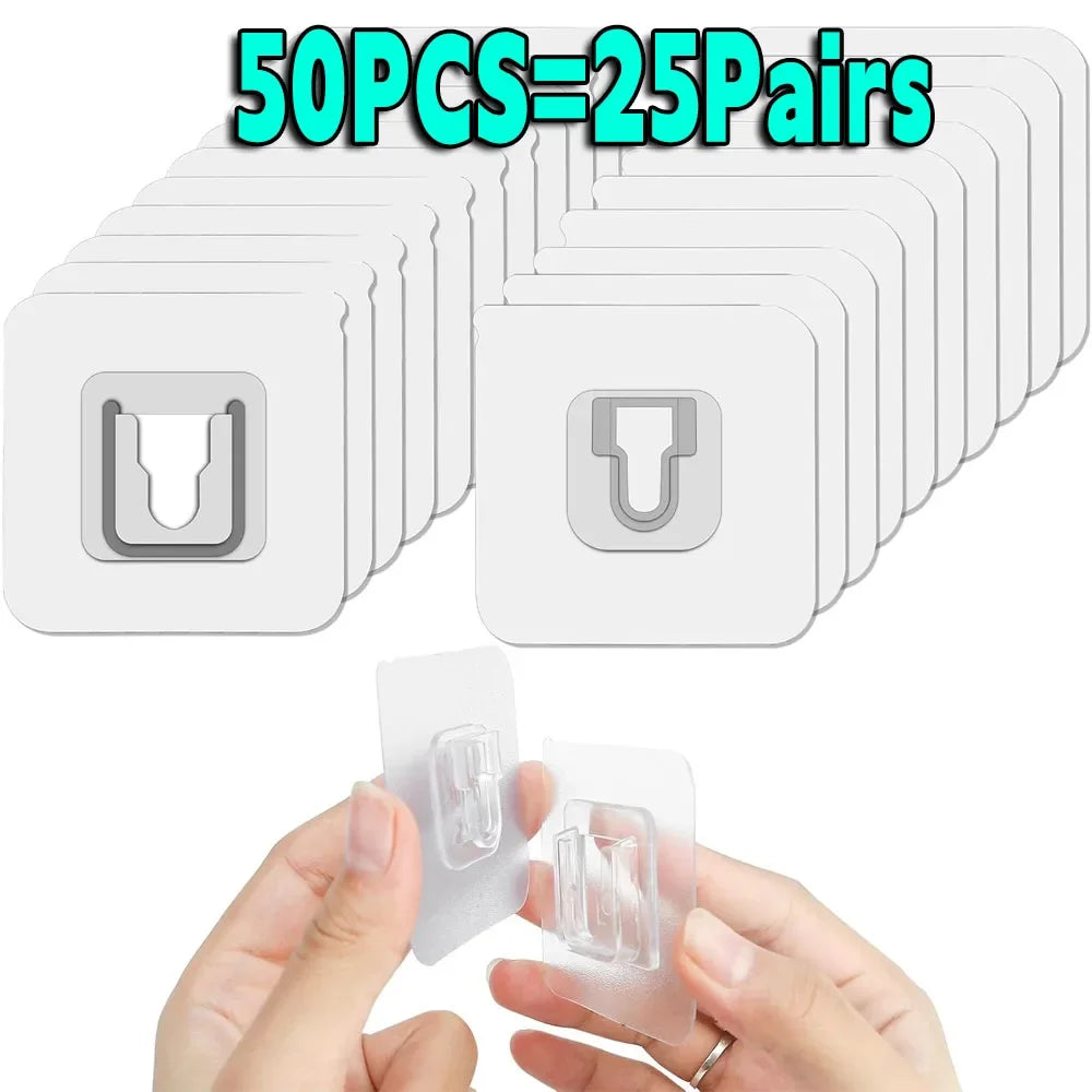 Transparent Double-sided Adhesive Wall Hooks