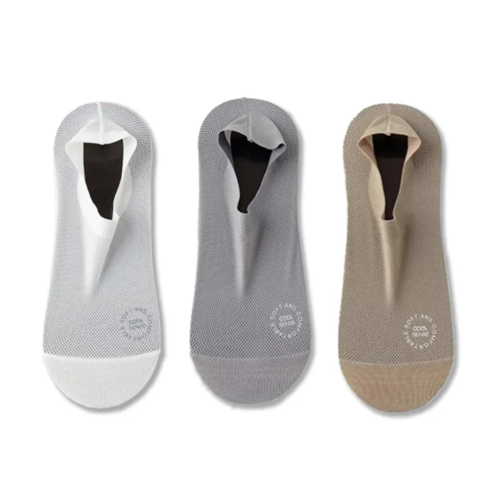 3-Pair Invisible Grip Socks Pack