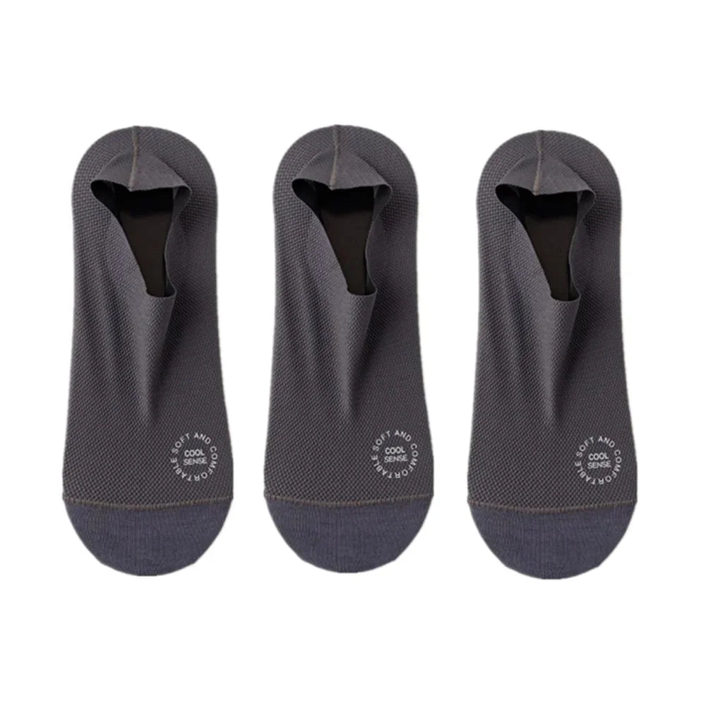 3-Pair Invisible Grip Socks Pack