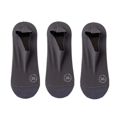 3-Pair Invisible Grip Socks Pack