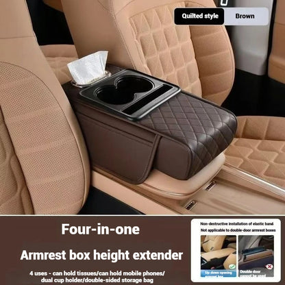 Multifunctional PU Leather Car Armrest Box Mat