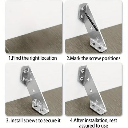 Stainless Steel Corner Connector Bracket with Screws