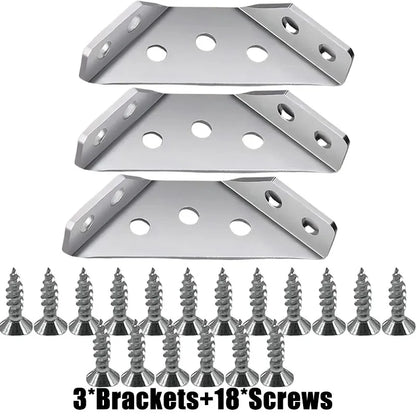 Stainless Steel Corner Connector Bracket with Screws