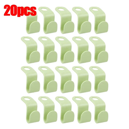 Space-Saving Clothes Hanger Connector Hooks