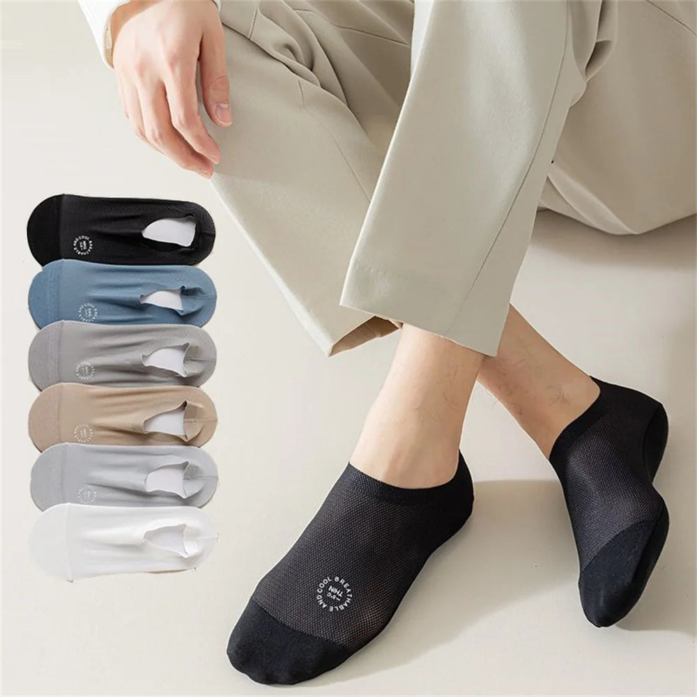 3-Pair Invisible Grip Socks Pack