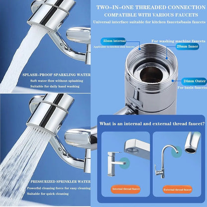 1080° Rotatable Faucet Aerator Extension