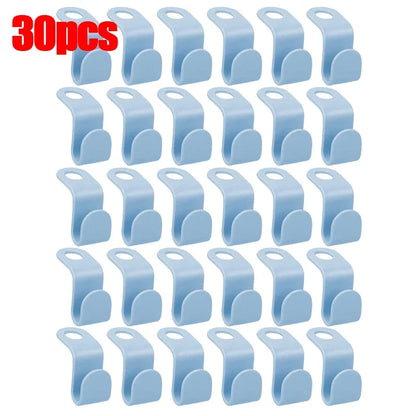 Space-Saving Clothes Hanger Connector Hooks