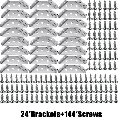 Stainless Steel Corner Connector Bracket with Screws