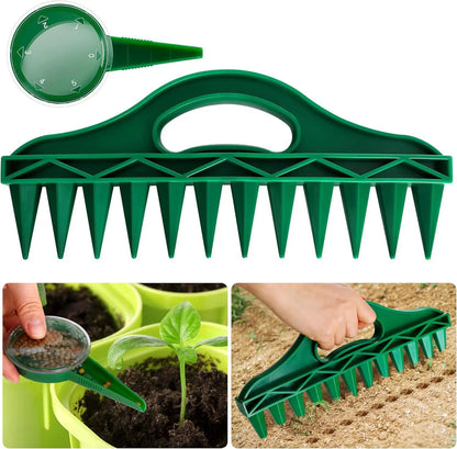 Durable Plastic Hand Dibbler Garden Seeder Tool