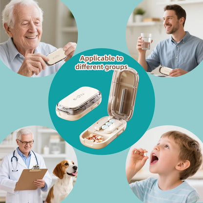 Portable Pill Box With Cutter