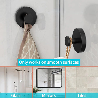 Black Shower Suction Hooks