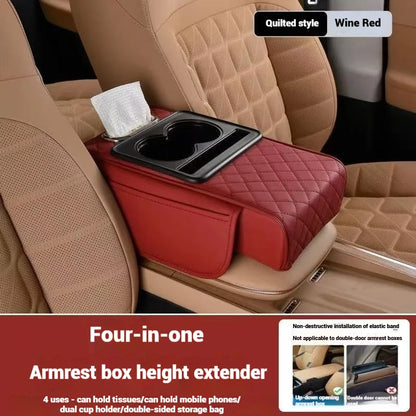 Multifunctional PU Leather Car Armrest Box Mat
