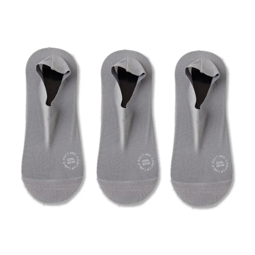 3-Pair Invisible Grip Socks Pack