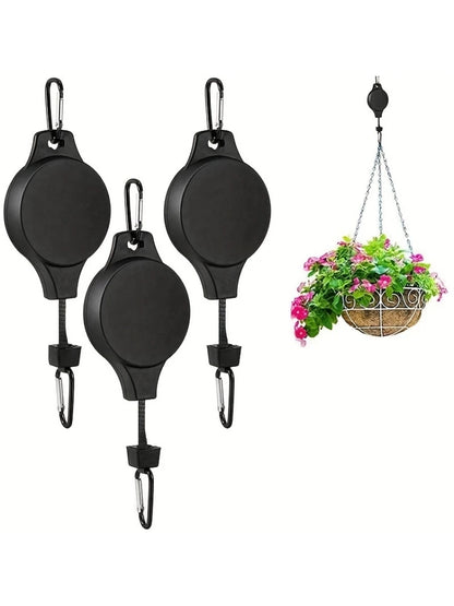 Plant Pulley Set For Garden Baskets Pots, Birds Feeder