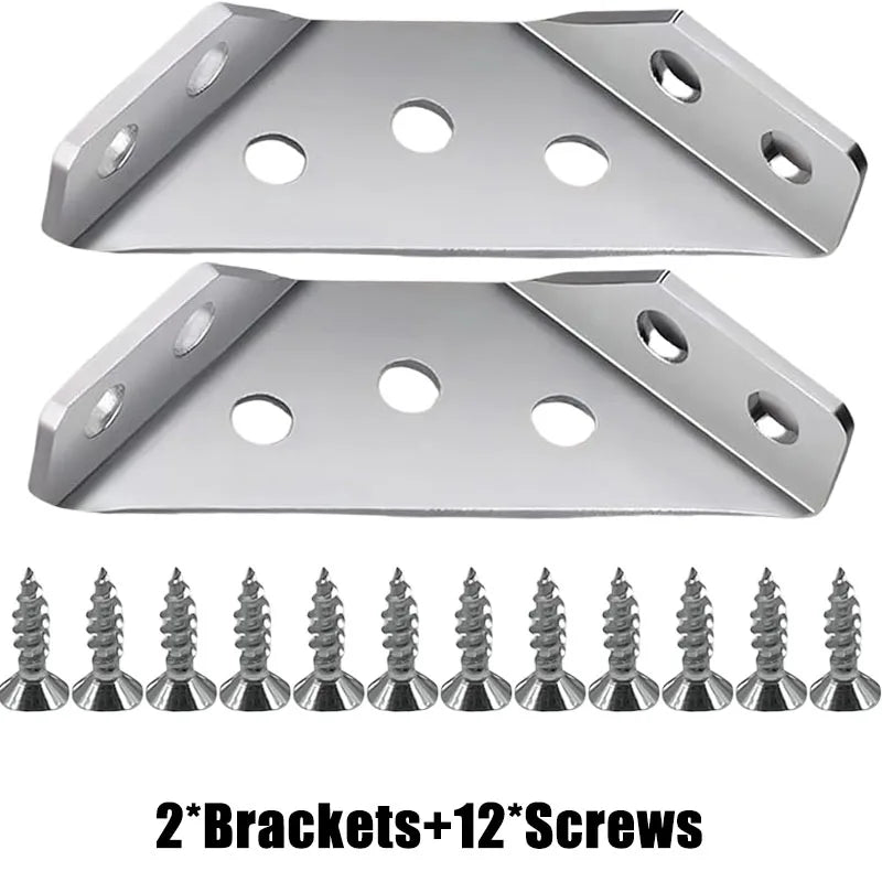 Stainless Steel Corner Connector Bracket with Screws