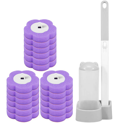 Toilet Scrubber Kit with Self-Cleaning Disposable Pads