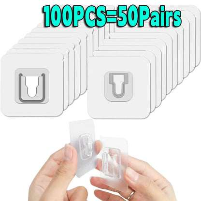 Transparent Double-sided Adhesive Wall Hooks