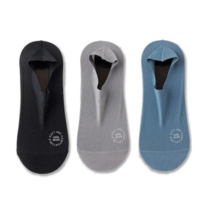 3-Pair Invisible Grip Socks Pack