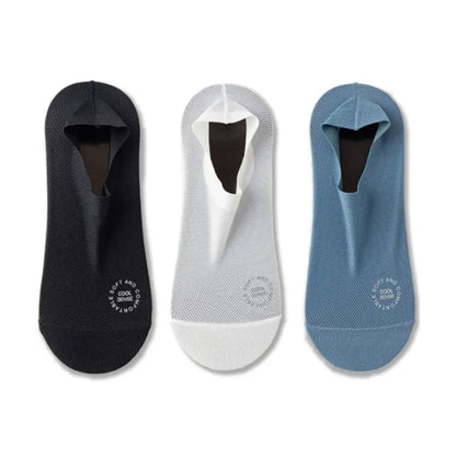 3-Pair Invisible Grip Socks Pack