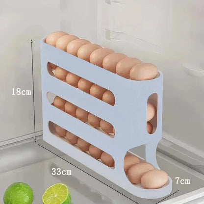 Egg Holder for Fridge, Eggs Dispenser Auto Rolling