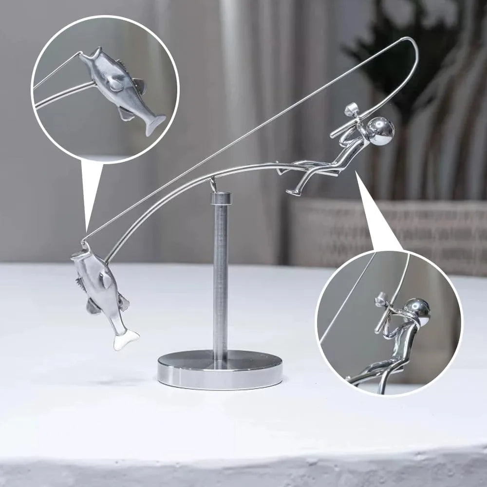 🎣 The Fisherman Balancing Sculpture