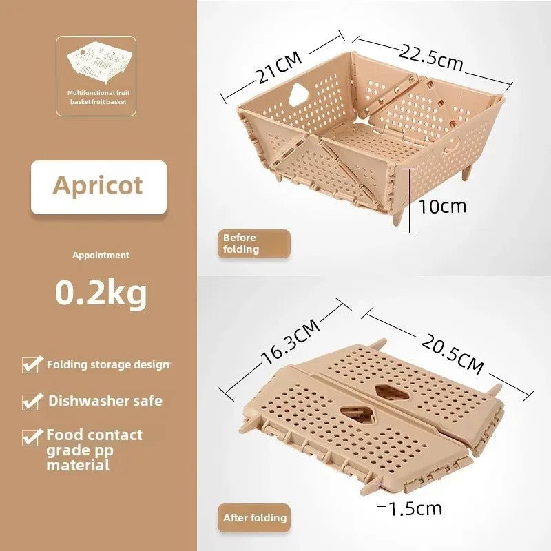 Foldable Multi-Functional Draining Storage Basket