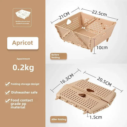 Foldable Multi-Functional Draining Storage Basket