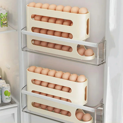 Egg Holder for Fridge, Eggs Dispenser Auto Rolling