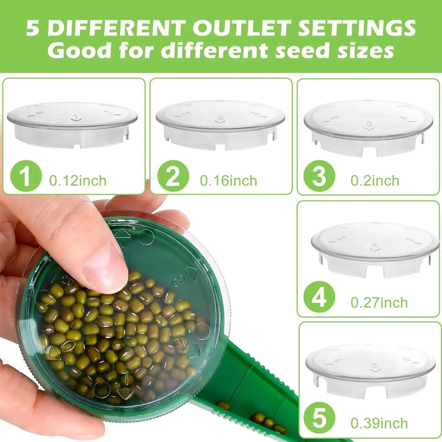 Durable Plastic Hand Dibbler Garden Seeder Tool