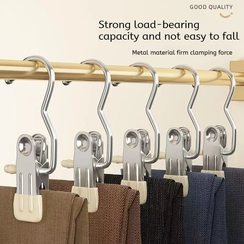 Multifunctional Stainless Steel Clothes Clip Hanger