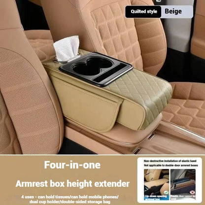 Multifunctional PU Leather Car Armrest Box Mat
