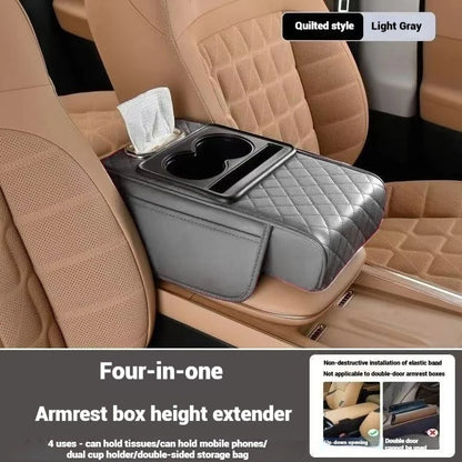 Multifunctional PU Leather Car Armrest Box Mat