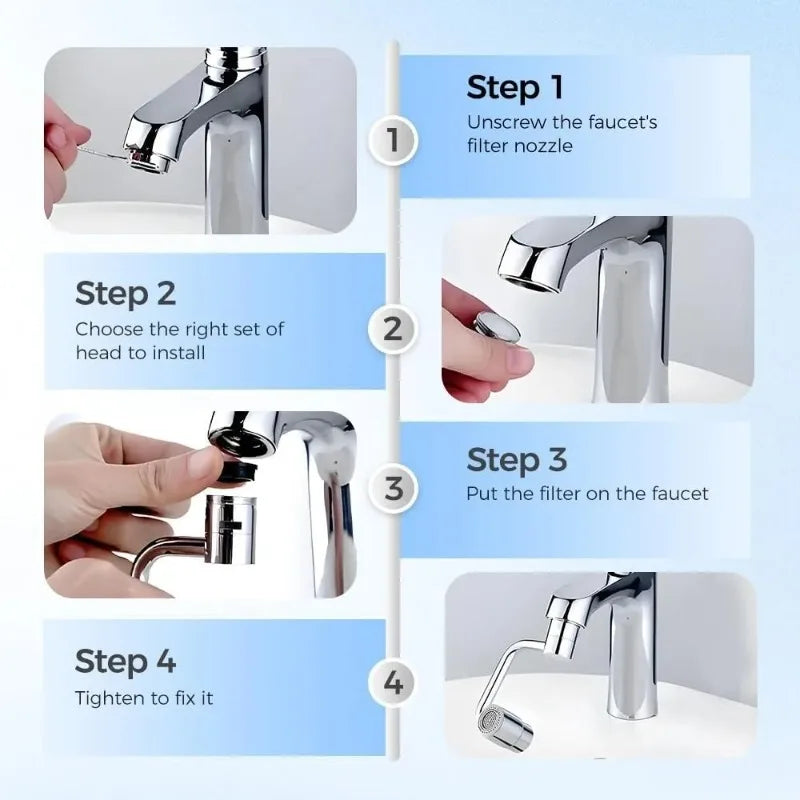 360° Rotatable Faucet Aerator Extension