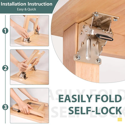 90 Degrees Self-locking Folding Hinge Anti-corrosion Invisible Connector