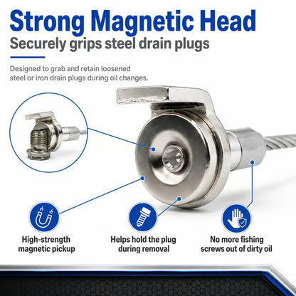 Flexible Magnetic Oil Drain Plug Remover Tool