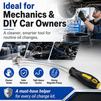 Flexible Magnetic Oil Drain Plug Remover Tool